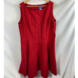 Cynthia Rowley Sleeveless Red Fit-and-Flare Dress